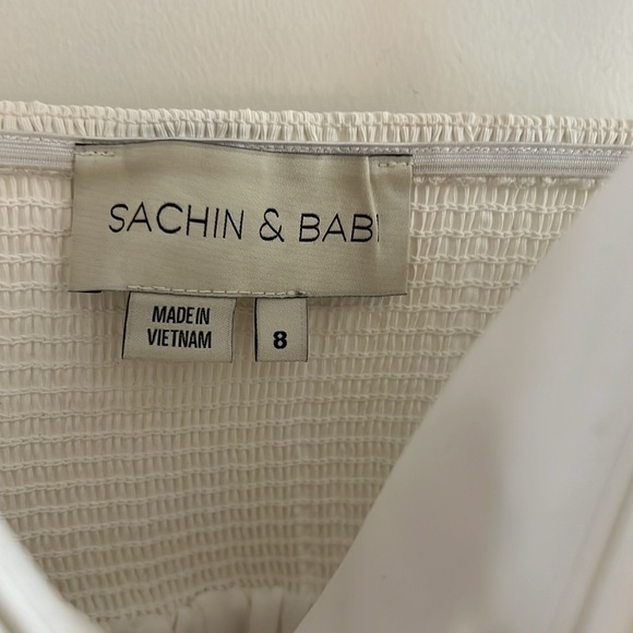 Sachin & Babi Sloane Taffeta Double-Bow Pleated Mini Dress size 8 - Picture 2 of 5